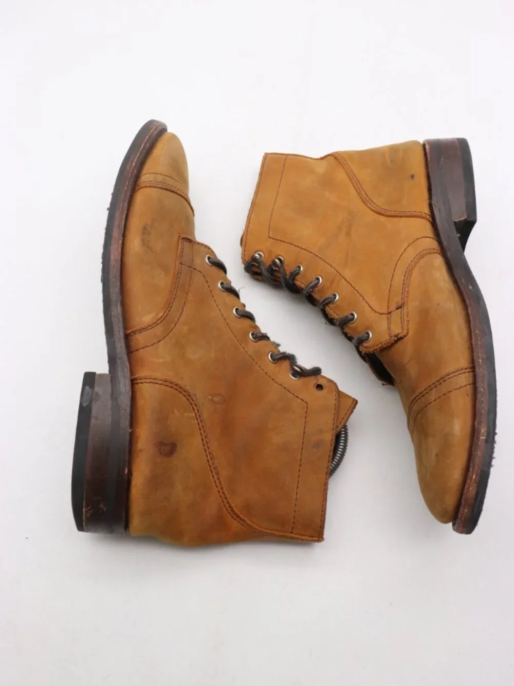 Thursday Boot Company Captain Boots Men's 10 Brown Leather Lace Up Cap Toe